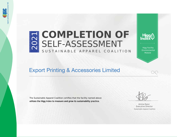 Higg Certificate